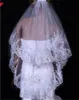 2018 Hot Selling Veu Wedding Veil White Ivory Två lager Veil Wedding Accessories Hat With Veil For Bride