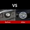 ABS 2 stks Auto Front Mist Light Circle Decoratie Cover Trim voor BMW X5 F15 2014-18 Buitenstyling Mistlamp Decals