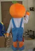 Professionnel personnalisé T2220 livraison gratuite costume de mascotte de fruit orange vêtements de dessin animé mignon personnage mascotte robe de soirée EMS livraison gratuite personnalisée