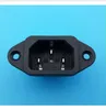 10Pcs AC250V/10A IEC320 C14 Male 3Pin Chassis Panel Mount Power Socket