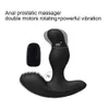 LEVETT Silicone 16 + 3 Modos de 360 ​​Graus de Rotação Cabeça Estimulador Masculino Plug Anal Massageador de Próstata Operação Controlador Remoto para Flirting Adu