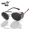 ADEWU Highight Quality Metal Frame Steampunk Солнцезащитные очки Мужчины Бренд Goggle Мужчины Женщины Готические Солнцезащитные Очки Винтажные Очки Eyeglasses