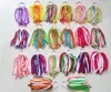 Curl Tassel Ribbon Korker Ponytail Holders Streamer Pony Corker Bows with Elastic Hair Bobbles Xmas Accessories 50 pcs PD002