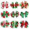 Christmas Ornaments Bowknot Hairpin Headdress Hairpin Christmas snowflake Bow Hair Clip Fast Ship With Free Shipping b935