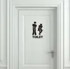 Sedile del water Segno d'ingresso Wall Sticker Art Decalcomanie da bagno rimovibili Decor