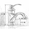 Rubinetto per lavabo in ottone con montaggio su piattaforma di spedizione gratuita Rubinetto per lavabo corto per lavabo da bagno Rubinetti per lavabo con acqua calda e fredda Maniglia singola