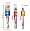 7pcs Socket Adapter Drillbits SEX Shank 14quot 38quot 12quot Impact Driver Tool 14 38 12 Ratschenschlüsselhülsen WR7364313