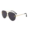 2024 Brand Design Sunglasses women men designer Mirror Good Quality Fashion metal Oversized sun glasses vintage female male UV400