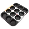 12 xícara de molde de bolo de muffin grande moldes de cozimento não-vara para muffins Cozinha panelas e panelas de pastelaria