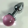 Plug Anal unisexe en métal et acier inoxydable, avec bijoux en cristal, perle de butin, dilatateur d'anus, Bondage pour adulte, produit de jouet sexuel BDSM
