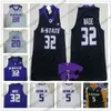 College Basketball Wears Custom Kansas State Wildcats Basketball Any Name Number White Purple Black #32 Dean Wade 5 Barry Brown Jr. Men