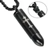 Bullet Cross Jesus Mens Necklace Punk Style Designer Jewelry Titanium Stainless Steel Jewelry Fashion