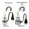 2 uds H4 H7 LED faro de coche C6 H1 H3 faro luz H11 HB3 9005 HB4 9006 9007 H13 6000K 72W 7600LM todo en uno coche 9005/HB3 24V