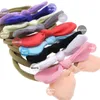 Neugeborenen Baby Stirnbänder Bunny Ohr Elastische Stirnband Kinder Haar Zubehör Kinder Nette Haarbänder für Mädchen Nylon Bogen Kopfbedeckung Kopfschmuck DT528