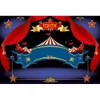 Aangepaste Circus Party Backdrop Gedrukt Rode Gordijnen Sterren Tent Pasgeboren Baby Douche Props Boy Kids Verjaardag Foto Achtergrond