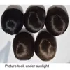 V Loop Pu Toupees per capelli umani per uomo Full Pu Men Toupee Thin Skin Gents Sistema di sostituzione dei posticci 10X8 Light Wave Parrucche da uomo