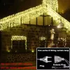 الستار جليد الصمام سلسلة ضوء عيد الميلاد ضوء 4 متر droop 0.4-0.6 متر في الديكور 220 فولت 110 فولت أدى عطلة ضوء السنة الجديدة حديقة الزفاف