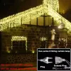 Gordijn Icicle LED String Light Christmas Light 4m Droop 0.4-0.6m Outdoor Decoratie 220 V 110 V LED Vakantie Licht Nieuwjaar Tuin Bruiloft