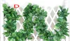 12pcs/Lot 2.2m artificial Fake plants green Ivy Leaves Artificial Grape Vine greenery garland wedding flower home decoration Cheap