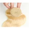 Wefts 613 Blonde Brazilian Body Wave Hair 3 Bundles With 13*4 Lace Frontal Remy Human Hair Weave Hair Extension