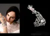 In Stock Sliver Crystal Rhinestones Diamonds Bracelet Ring Wristband Bridal Jewelry Bracelet Wedding Party Bridal Accessories2743