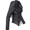 Zwart gotisch faux lederen pu jas dames winter herfst mode motorfiets jas punk rits zipper bovenkleding plus size herfst