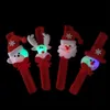Световидный рождественский поп -кольцо светодиодный светодиодный лампа пожилой снеговик подарки на запястье подарки мультфильм