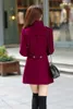 EJQYHQR 2018 새로운 봄 모직 코트 트렌치 여성 슬림 더블 브레스트 가을 겨울 오버 코트 패션 여성을위한 긴 겉옷