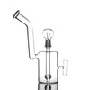 Hookahs 8 inches glas bong vatten rörrör med nagel dab rig klara 10mm led