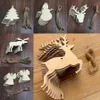 10 pieces/Lot Christmas Tree Ornaments Wood Chip elk Snowman Tree Deer Hanging Pendant Christmas Decoration Xmas Gift C5254