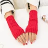 Mode Solid Winter -handskar Kvinnor Elegant stickad Fingerless Keep Hand Gloves Ladies Soft Mittens Femme1724848