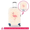 Cute Flamingo Animal Prints Covers For Bags Baggage Waterproof Luggage Protective Covers For 18-30 Inch Elastic Stretch Case On Suitcases