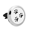 Bel cane / gatto / orso zampa 30mm magnete in acciaio inox essenziale oi aroma medaglione diffusore auto diffusore ventilatore inviare 10p cuscinetto a olio libero