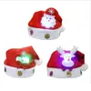 LED Christmas Hat Child Santa Red Accessories Decorations For Holiday Party New Year Supplies c089