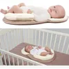 Multifunktion Baby Crib Travel Sleep Pillow Nyfödd Anti-Rollover Safety Cushion Baby Sleep Positioning Pad Portable Folding Bed