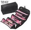 Top quality Roll-N-Go Cosmetic Bag Rolls up for easy travel makeup items Storage bag with 4 Separated grid