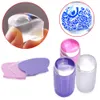 Klar Silikon Stamper Transparent Jelly Nail Stamping Stämpel Scraper Set Polish Print Transfer Manicure Template Tool