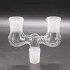 3 Joint sur un adaptateur Bong Drop Down Hookahs Mâle à Femelle 14mm 18mm Réducteur Dropdown adaptateurs de plates-formes pétrolières en verre