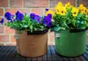 Green Brown Non-Woven Fabric Flower Pots with Handles Bag for Seeds Growing Grow Tent Garden Decor Greenhouse Fairy Garden Miniatures