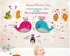 50 pcs/lot dauphin poisson animaux sticker mural décor à la maison stickers muraux pour enfants chambres salle de bain enfants mur décorations pour la maison