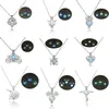 Lichtgevend gloeiend in de donkere ketting zilveren hanger etherische oliën diffuser medaillons ketting mode-sieraden voor vrouwen meisjes drop shipping