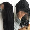 30inches long Free Part Braided Box Braids Wig Synthetic Glueless Front Wig for black women Baby Hair Heat Resistant Fiber