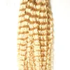 613 Bleach Blonde Brazilian kinky curly Hair Remy Human I Tip Hair Extensions 100gstrands Pre Bonded Capsules Hair Extension1021005