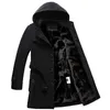 أيونسو للرجال السوداء السوداء العلامة التجارية الشتوية للرجال المعاطف الصوفية سترات طويلة ومعطف الذكور VEET ثخانة بالإضافة إلى الحجم 4XL overcoat lx772