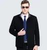 Högkvalitativ medelålders män Cashmere Coat Män ulljacka Man Vänd ner Collar Single Breasted Woolen Ytterkläder 2019 Ny höst vinter