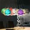 Lampada a sfera in vetro colorato G4 Lampade a sospensione a LED 110 V / 220 V Apparecchi di illuminazione di design creativo per la casa Deco Bar Caffè Soggiorno