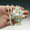 Handmade Chinese natural jade string necklace exquisite necklace