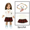 3 Piece American Girl Dock Tillbehör - 18 tum Doll Klädtillbehör Set Passar för amerikansk tjej, vår generation, Journey Girls