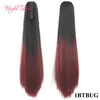 OMBRE TWO TONE COLOR ponytail claw clip hair extension Synthetic Hair Extensions Pony Tail 24'' Straight Synthetic Clip In Hair ExtensioN