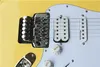 Light Yellow Electric Guitar med White PickGuard3s Pickups Maple FretboardFloyd Roseoffering Customized Services8603875